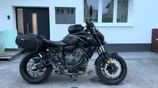 Motorcycle side bags ( saddlebags) SHAD E48 and bag holder quick installation on Yamaha MT07.