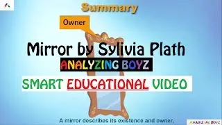 Mirror by Sylvia Plath | Summary | Class 10 English | 2017 Animated