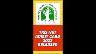 TISS NET admit card 2022 released || #tissnet #admitcard2022 #shorts