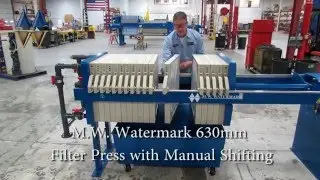M.W. Watermark 630mm Filter Press with Manual Plate Shifting