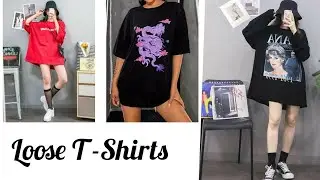 Korean Oversized T-Shirts Outfit Ideas For Women/girls | Korean style