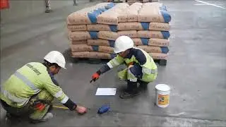 Traçage en Résine du Hall Palettiseur Usine CIMAT Ben Ahmed