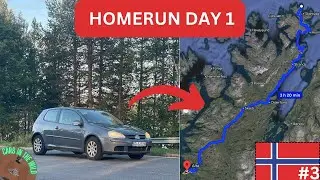 Cars in the Wild Homerun | Day 1 | VW Golf 5 | Driving to Alta, Norway | SOAutomotive