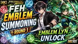 [4K] Fire Emblem Heroes FEH Emblem Summoning Round 1 - Emblem Lyn Unlock