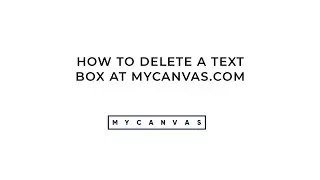 Delete a Text Box in the Family History Project Editor - MyCanvas