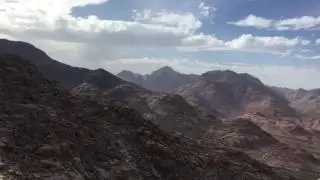 Backside of the peak with the Cave of Elijah