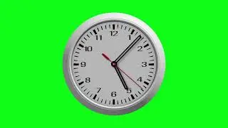 [4K] Green Screen Wall Clock Time Lapse Animation | Fast Clock 12 Hour | No Copyright