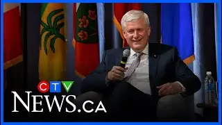 Former PM Stephen Harper delivers keynote speech in Saskatoon