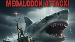 Shark Attack on Boat | TOTAL CHAOS! Huge Great White Shark Attacks Boat | Ai Wild Life