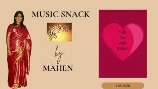 Music snack 1 of 2026- Mahenthri Pillay-South African singer