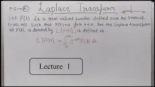 Laplace Transform|Definition|Example|Lecture 1|Theta Classes