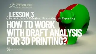 Как работать с анализом чернового варианта для 3D-печати в Zbrush? | Урок 3 | Глава 14 | Zbrush 2...