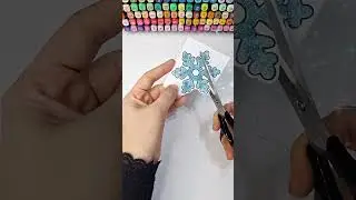 ❄️ Making a Glitter Snowflake Sticker ✨ | Satisfying Christmas#glitter #Christmas #viral #art