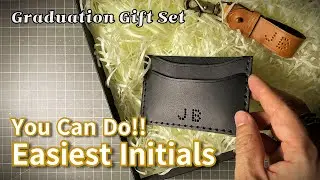 DIY Leathercraft: Add Initials to Your Card Holder & Key Chain Without Any Tools / Graduation gift
