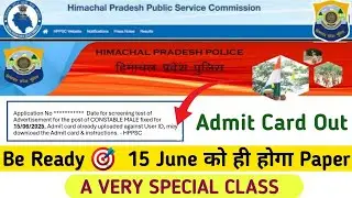 HP Police Admit Card Out 2025 🔴🔥 || HP Police Constable Exam 2025 || HP Police Bharti 2025 || HPP