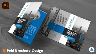 How to Bi Fold Brochure Design in Illustrator Hindi Tutorial