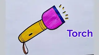 How to draw a torch | Easy torch drawing step by step