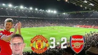 Manchester United vs Arsenal 3-2 | ATMOSPHERE FROM THE STRETFORD END | CARRICK'S LAST GAME  RANGNICK