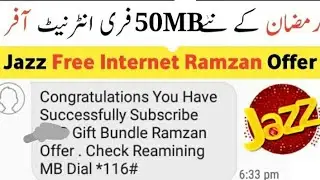 #MobilinkJazzFreeInternet #JazzFreeInternet Jazz Free Internet Code 2019-How To Use Free Internet On