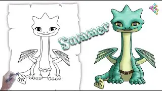 Dragon Rescue Riders: How to Draw Summer | Easy