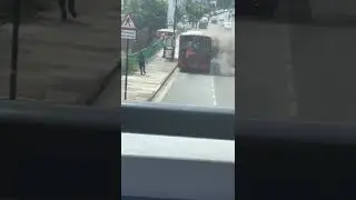 Bus 469  to  Queen Elizabeth Hospital caught fire on Eynsham Drive