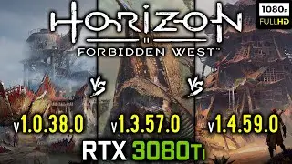 Horizon Forbidden West 1.0.38.0 vs 1.3.57.0 vs 1.4.59.0 - Benchmark + 1440p DLSS, FSR 2.2, XeSS 1.3