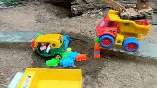 DIY Crane Truck Rescues Accident Tayo Vehicle Toys | Kudo Truck Toys | @jugnu_creators