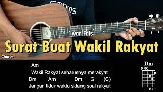 Surat Buat Wakil Rakyat - Iwan Fals | Tutorial Chord Gitar Mudah dan Lirik