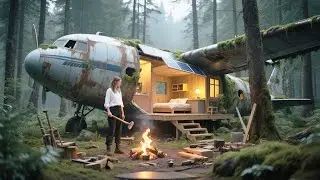 Building a House Inside a B‑52 Stratofortress (ASMR) &ndash; This Girl Built a Modern Home All By Herself