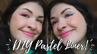 DIY PASTEL EYELINER USING CONCEALER 2 WAYS | How to Make Eyeliner with Concealer and Lipstick!