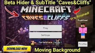 Minecraft PE Beta Hider And Caves&Cliffs SubTitle Addon | Minecraft Caves&Cliffs | In Hindi | 2021