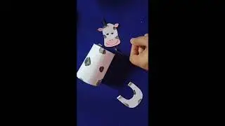 How to Make a Paper Craft Cow Using White Paper||DIY Paper Cow Craft