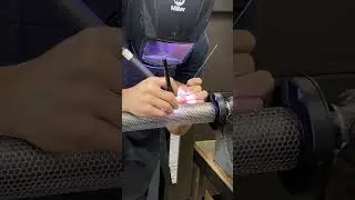 Fabricating perforated muffler cores for motorcycle racing exhausts . 🏁