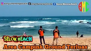 Ombaknya bikin candu|Campink ground luas|pantai selok @Pantai3in1