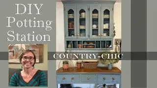 DIY Makeover! Turning Old Kitchen Cubbies into a Country-Chic Potting Station
