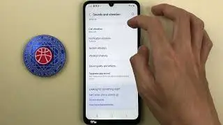 How to enable/disable vibration when touching navigation gestures on Samsung A05 Android 14