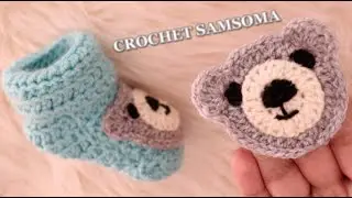 كروشيه وجه دبدوب لتزيين شغل الكروشي 🐻 كروشيه وحدات 🐻Easy Crochet Teddy Bear Face Applique Tutorial