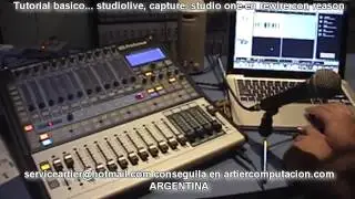 StudioLive tutorial Capture, Studio One y rewire en Reason...( en spanish latino ) presenta ARTIER