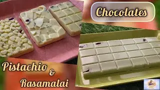 Homemade Pistachio & Rasamalai chocolate recipe in tamil|Free baking class in tamil| GGs Homebakes