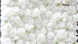 3D White Luxury Fabric Artificial Flower Wall Wedding Party Decor