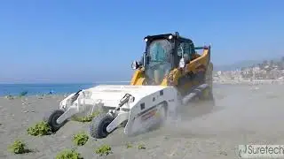Simex BC 200 beach cleaner for skid steer loader