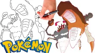 How To Draw GIGANTAMAX KINGLER POKEMON | Gigantamax Pokemons