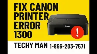 How To Fix Canon Printer Error Code 1300 | Techy Man Support