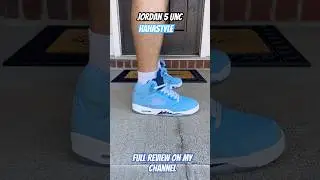 Jordan 5 UNC via hahastyle. Full review on my channel #jordan #shoes #review