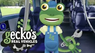 Gecko and the Electric Bus | Gecko's Real Vehicles | Educational Videos For Toddlers