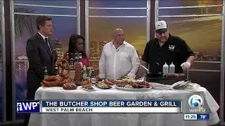 The Butcher Shop Beer Garden & Grill cooks kielbasa, pierogies