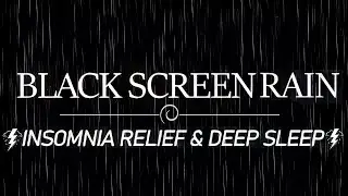 It’s So Easy to Fall Asleep Instantly in 3 Minutes | Heavy Rain & Dense Thunder | Black Screen Rain