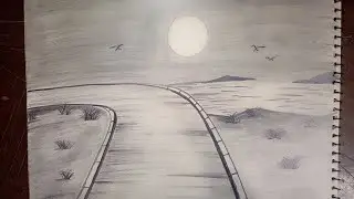 How to draw pencil drawing || easy sketch scenery 