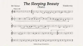 Clarinet Easy Playalong - The Sleeping Beauty Waltz (Tchaikovsky) Bb sheet music with accompaniment