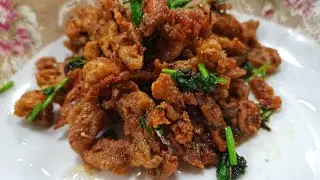 Savinder's Kitchen-Chicken skin fry | How to make Chicken skin fry recipe | Crispy chicken skin